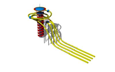 China Toboganes acuáticos extraterrestres de la fibra de vidrio/tobogán acuático del estilo del tobogán acuático espiral abierto del parque nuevo en venta