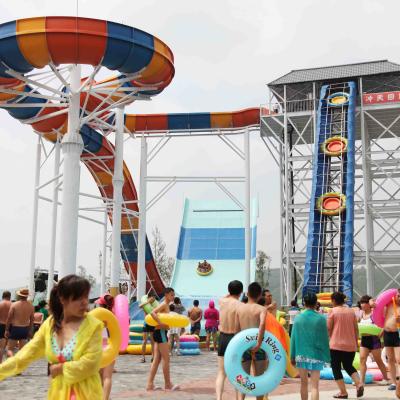 China Amusement Rainbow Mushroom Swimming Pool Water Slide / Outdoor Water Play Equipment for sale