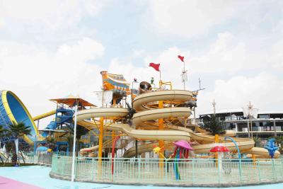 China 1 Year Warranty Aqua Playground Children / Adults Aqua Water Park With Water Slide for sale