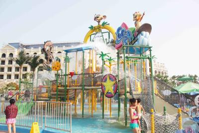 China Sich hin- und herbewegende großes Aqua-Spielplatz-Thema-Hotel-Wasser-Park-Fiberglas-Ausrüstung im Freien zu verkaufen