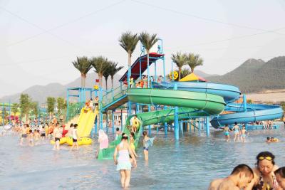 China Custom Kids Water Play Equipment , Childrens Fun Play Fiberglass Slides for sale