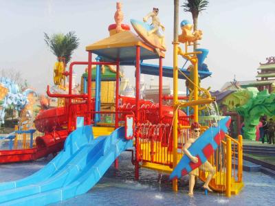 China Several Lanes Fiberglass Kids' Water Playground For Water Park Build for sale