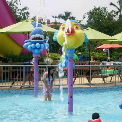 China Colorful Carp Spray Park Fiberglass Equipment For Children / Kids Water Playground for sale