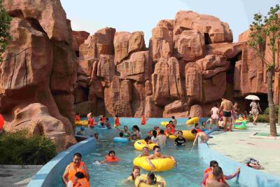 China Luftgebläse materieller Tiefe Wasser-Park-fertigte faule Fluss-Swimmingpool-3M--6mbreiten-1m/Wasserrutsche besonders an zu verkaufen