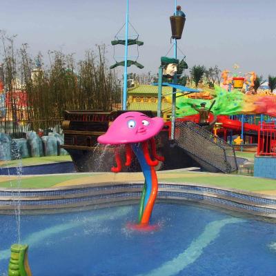 China Parques modificados para requisitos particulares del agua de la fibra de vidrio del equipo del parque del espray del pulpo para los niños en venta