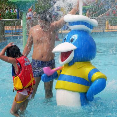 China Juegos al aire libre de la fibra de vidrio del pato del espray del parque de los niños comerciales del equipo para el parque del agua en venta