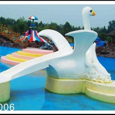 China Kids Small Cartoon Swan Fiberglass Water Pool Slides For Aqua Park / Swimming Pool for sale