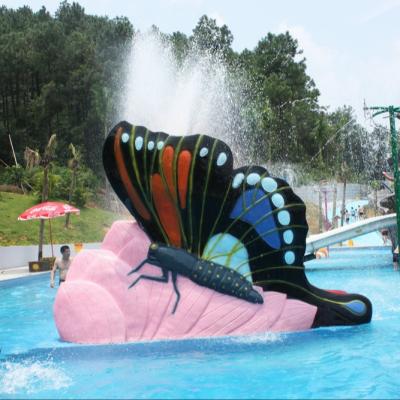 China Multicolored Small Fiberglass Kids Butterfly Water Pool Slides Customized for sale