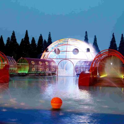 China Unterhaltungs-Krabben-Labyrinth-Fiberglas-Ausrüstungs-Wasser-Park-im Freien großes Aqua-Spiel zu verkaufen