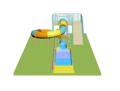 China Slide cerrado para niños Slides de agua para el parque acuático Material de fibra de vidrio en venta