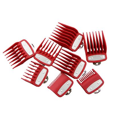 China Durable Wholesale Color 8pcs Color Clipper Guard Electric Corded Cordless Men's Clipper Transperent Flag Guard Comb Limit Comb for sale