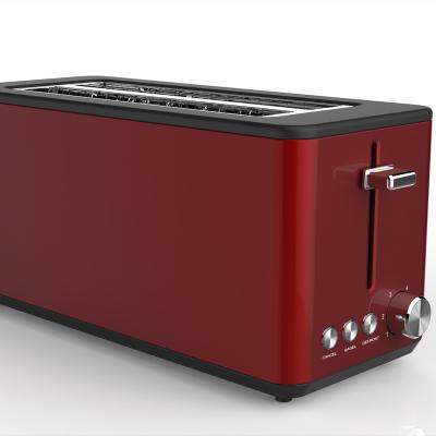 China Red Single Slot Long Slice Toaster 2 Electric Hotel Burger Machine for sale