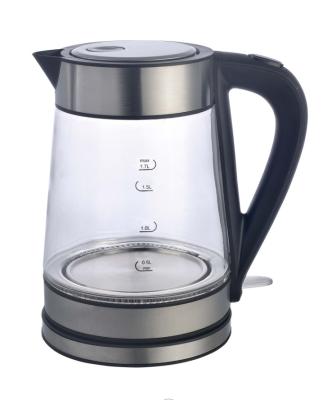 China 360 degree base rotation portable electric glass kettle cheaper price 1.8L capacity for hotel use made in china for sale