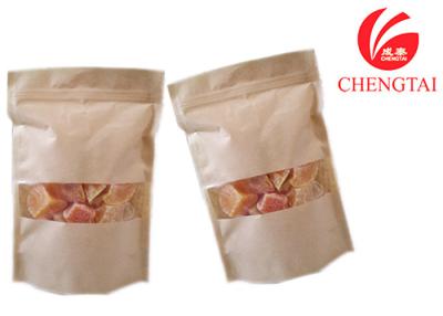 China Dried Fruit Resealable Kraft Paper Paper Bag Packaging With Clear Window And Zipper for sale