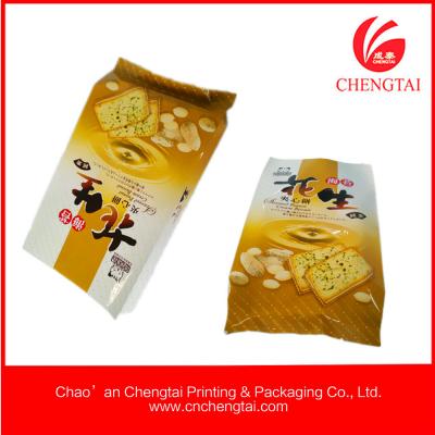 China 80micron Food Grade Gusseted Plastic Bags for biscuit packaging for sale