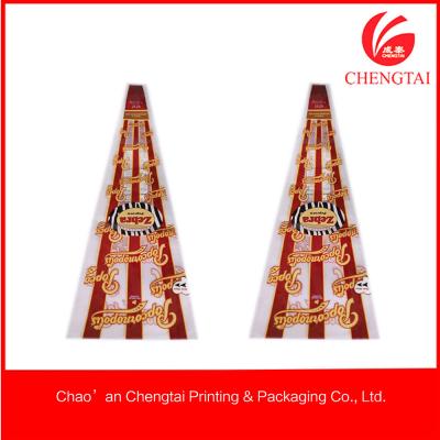 China Cone Shaped Bags , Custom Shaped  Pouches For Popcorn / Chips / Candy for sale