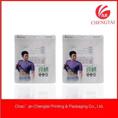 China Customised Zip Lock Plastic Clothing Packaging Bags Food Grade for sale