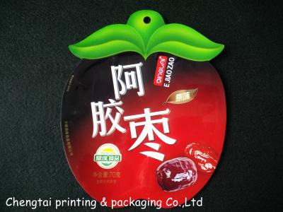 Cina Apple disegna le borse di plastica a forma di dello spuntino riutilizzabili con il foro di caduta in vendita