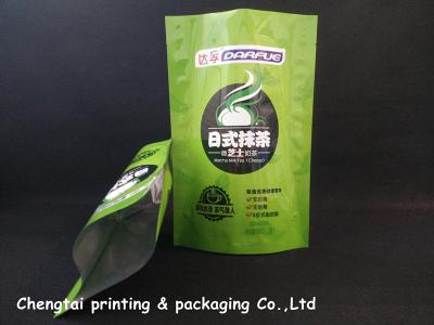 China Aluminum Foil Milk / Tea / Coffee Packaging Stand Up Pouch with Heal Sealable for sale