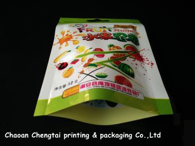 China O empacotamento de alimento liso do petisco do produto comestível 12g ensaca com zíper/janela clara à venda