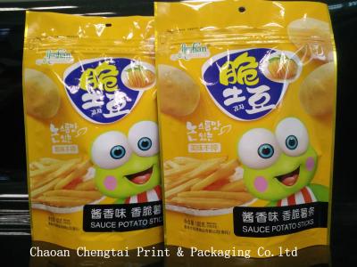 China Food Grade Snack Packaging Bags with Ziplock for Tomato Chips for sale