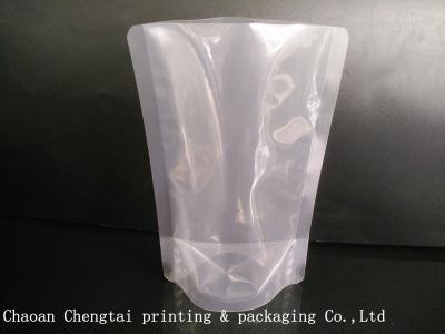 China High Barrier Transparent Stand Up Pouches / Coconut Oil Packaging Pouches for sale