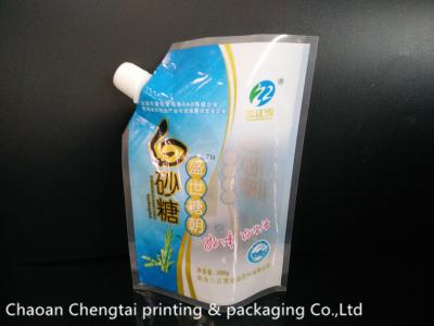 China Non Leakage Stand Up Pouch With Corner Spout / Refined Sugar Packaging Bag for sale