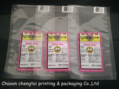 China Customized Retort Pouches Pork Meatballs Vacuum Packaging Bag 0 - 9 Colors for sale