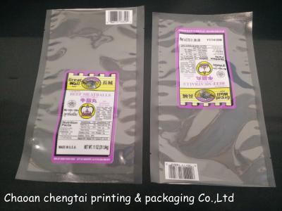 China Nylon/PET Retorten-Plastikverpackungs-Beutel Staub saugen Fleischklöschen-Verpackentasche zu verkaufen