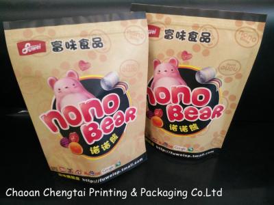 China Self Standing Candy Packaging Paper Bags Of Kraft Paper Laminated for sale