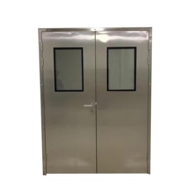 China Traditional industrial modular cleanroom door stainless steel swing clean room double doors for sale