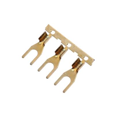 China Electric factory direct sales 4.2mm Y-shape coil spade U terminal brass terminal for sale