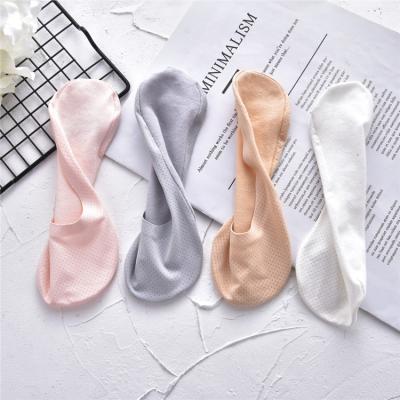 China Women's latest autumn summer fashion antibacterial wholesale color lightly not show cotton socks invisible socks for sale