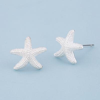 China New Fashion Korean Design Environmentally Friendly Girls Stud Earring Simple Elegant Blue Stars Earring Woman Earring for sale