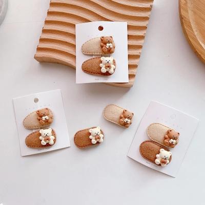 China Hair Clips Kids Hair Clips Cute Bear For Babies Fashion New 2022 Child Hair Accessories for sale