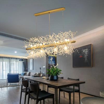 China Modern Snowflake Chandelier LED Pendant Lamp Personality Atmosphere Crystal Spark Ball Dandelion Led Chandelier Light for sale