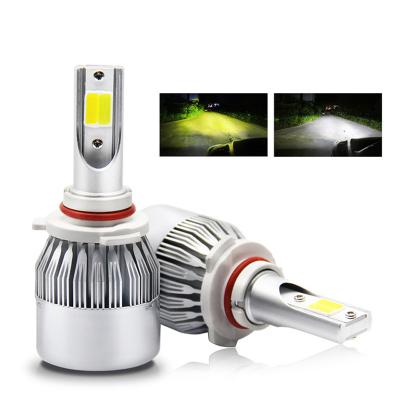 China H1 H4 H7 h11 9005 C6 LED Headlights Car Headlights H1 H4 H7 h11 9005 C6 LED Dual Color LED Headlight Lights Yellow and White for sale