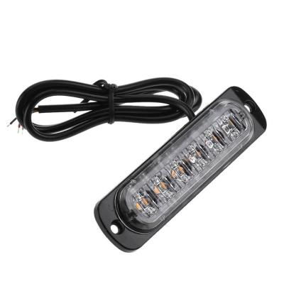 China Aluminum Alloy 12V 24V Mini Outdoor Safety Warning Side Light Mount 6LED LED Super Slim Strobe Light For Car Truck for sale