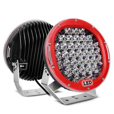 China Waterproof And Dust Resistance Round 9 Inch 185W Work Led Light Red Offroad Spot Drive Work Lamp For Truck Jeep SUV ATV 4x4 for sale