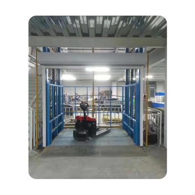 China 2000kg Outdoor Indoor Hotels Mezzanine Guide Rail Goods Elevator Ladder Customized Lift Table Small Platform For Motorcycle for sale