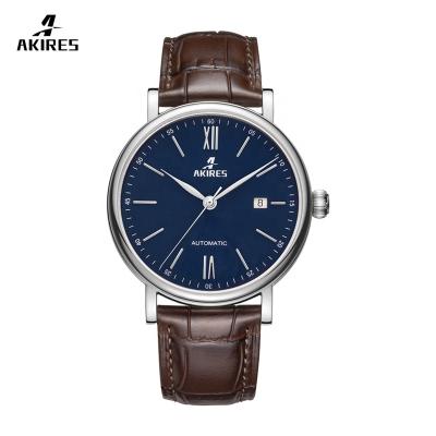 China Hot Selling Power Reserve Men's Stainless Steel Watch Brand Steel Waterproof Top Luxury Business Men's Mechanical Watch for sale