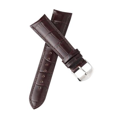 China Fanshion Sport Genuine Leather Quick Return Spring Watch Band Size 16 To 18 20 22 Mm Cow Leather Strap For Custom Logo for sale