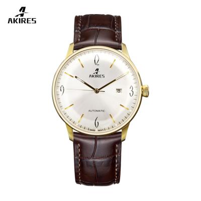 China Date Automatic Best Selling Logo Business ETA Superior Waterproof Custom Movement Branded Automatic Wrist Watch Factory for sale