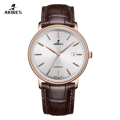 China LUXURY MEN'S WATCH OEM Swiss Mechanical Movt Date AKIRES Wristwatch High Quality Automatic Men's Watch for sale