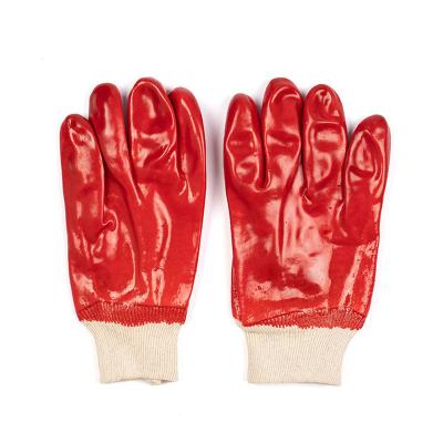 China Water Proof PVC Oil Resistant Chemical Resistant Gloves Chemical Resistant PVC Industry Hand Gloves Shandong Red for sale