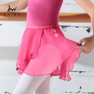 China Direct Pull On No Need Tie 11524401Cross Skirt Ballet Dance Pull On Chiffon Ballet Skirt for sale