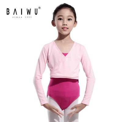 China Beautiful and simple style kids ballet dance training match dancer tights ballet wrap top 11421411 for sale