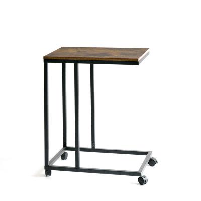 China Wooden and Iron (Height) Adjustable Rolling Desk with Shelves for sale