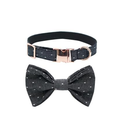 China Newest Arrival Stocked Adjustable Dog Collar with Bow Tie Christmas Festivals Holiday Link Dog Collar for Small Medium Large Dogs for sale