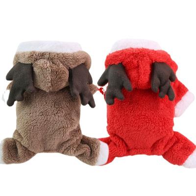 China Amazon Stocked Top Selling Autumn Winter Warm 4 Legs Teddy Clothing Pet Hoodies Christmas Pet Clothing Dog Clothes for sale